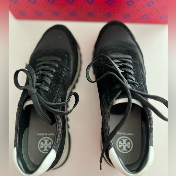 Tory Burch sawtooth logo sneakers in black/gray/white size US6 - Picture 5 of 7